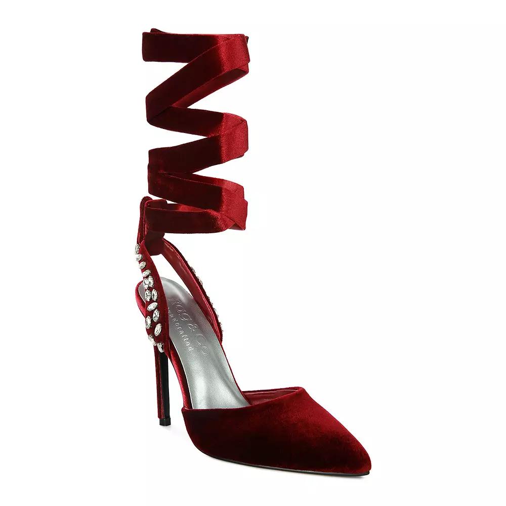 Rag & Co Wallis Womens Lace-Up Heels Product Image