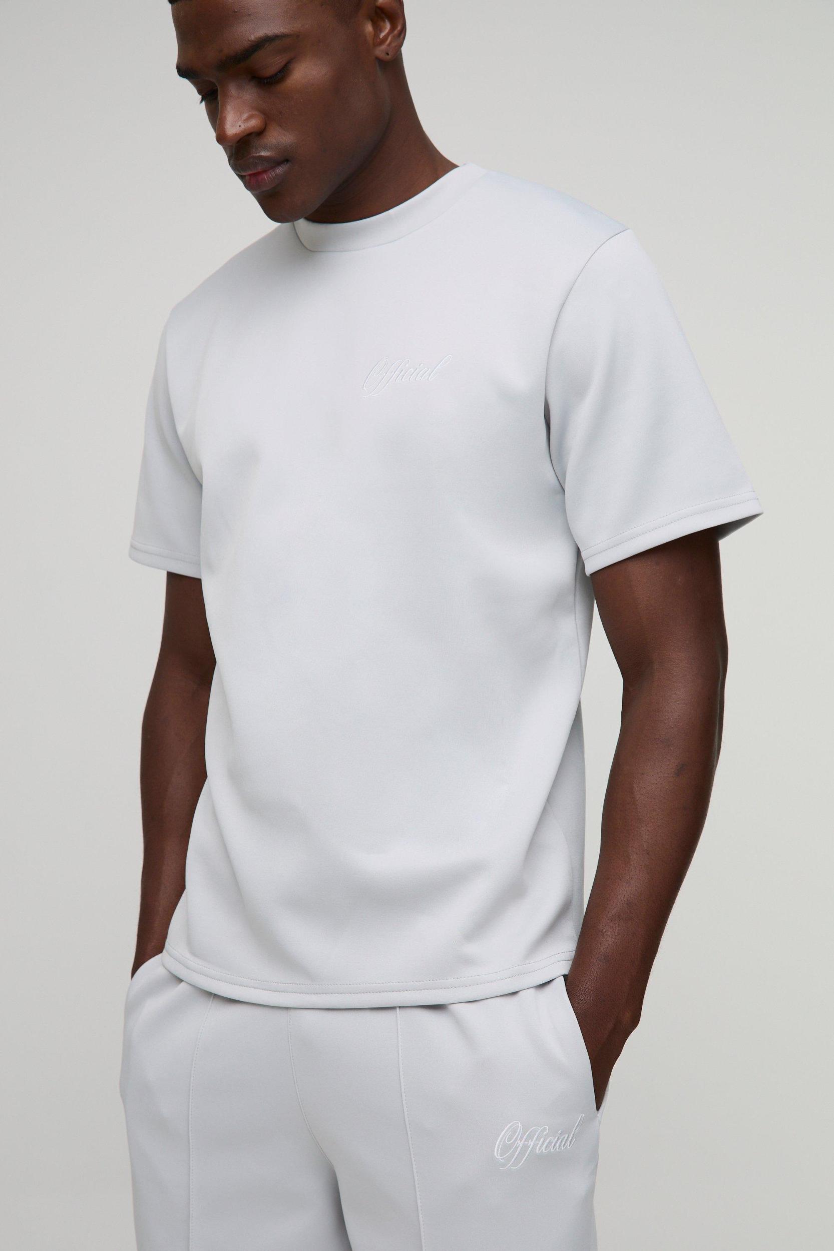 Regular Fit Official Scuba T-Shirt & Short Set | boohooMAN USA Product Image