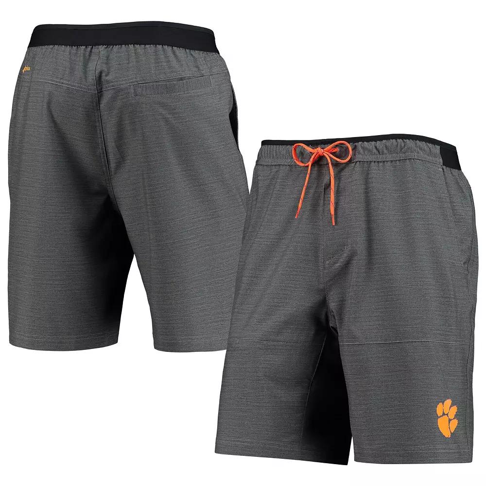 Men's Columbia Heathered Gray Clemson Tigers Twisted Creek Omni-Shield Shorts,  Product Image
