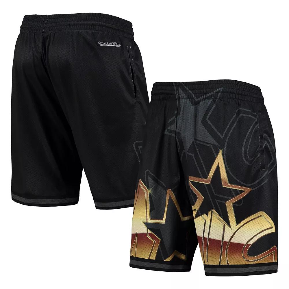 Men's Mitchell & Ness Black Orlando Magic Big Face 4.0 Fashion Shorts,  Product Image