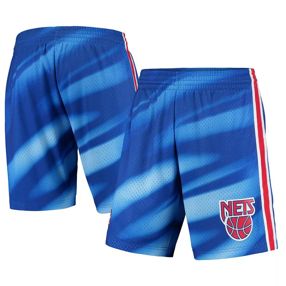 Men's Mitchell & Ness Blue New Jersey Nets Hardwood Classics Swingman Shorts,  Product Image