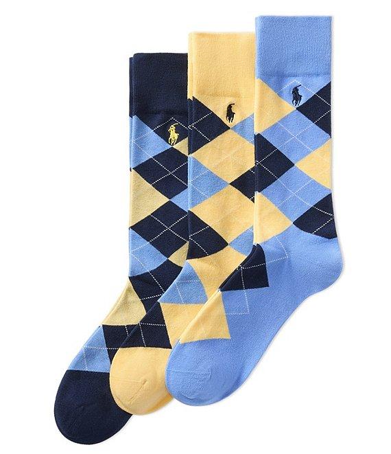 Polo Ralph Lauren Assorted Argyle Dress Socks 3-Pack Product Image