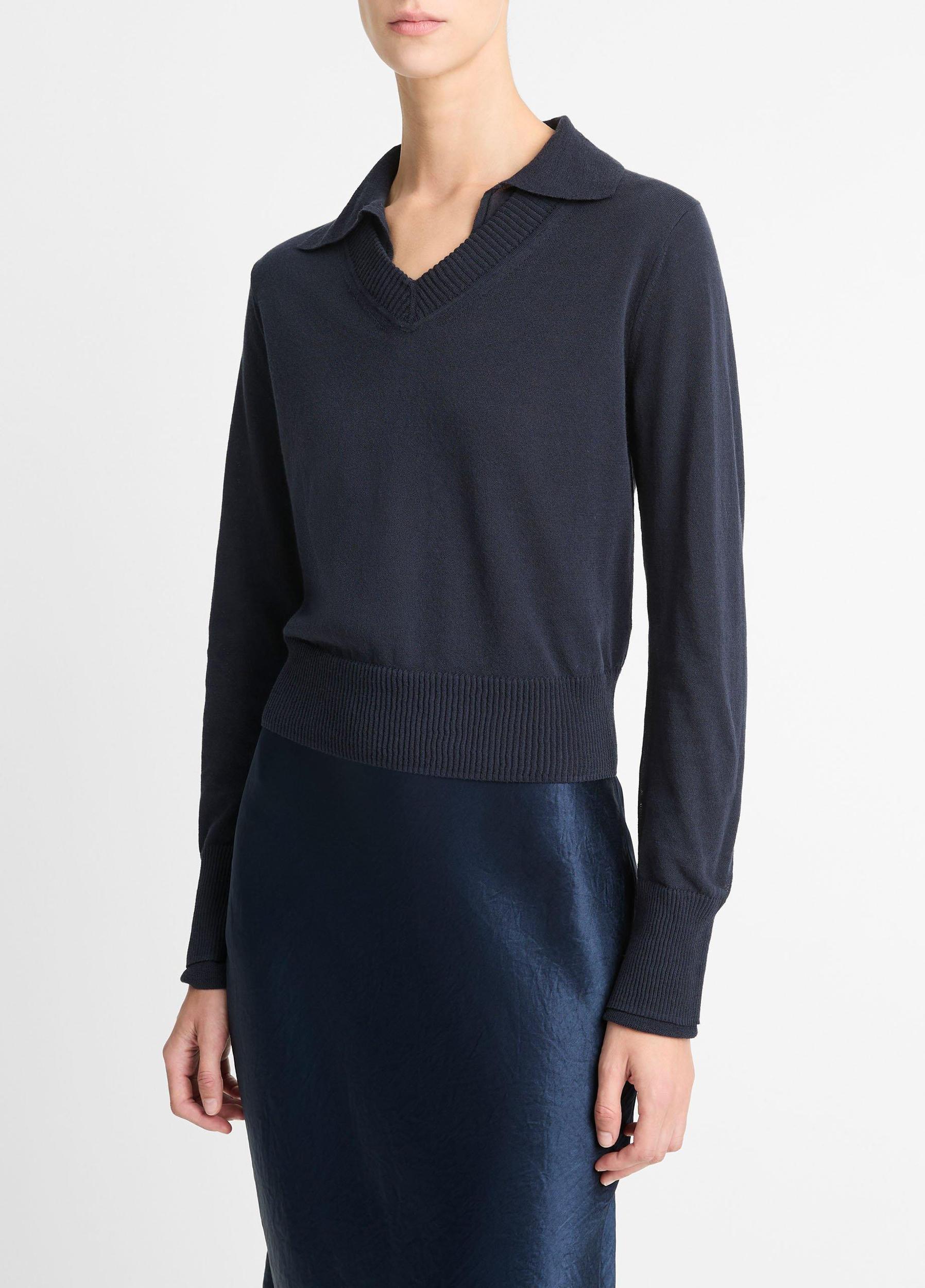Italian Cotton-Blend Double-Layer Sweater Product Image