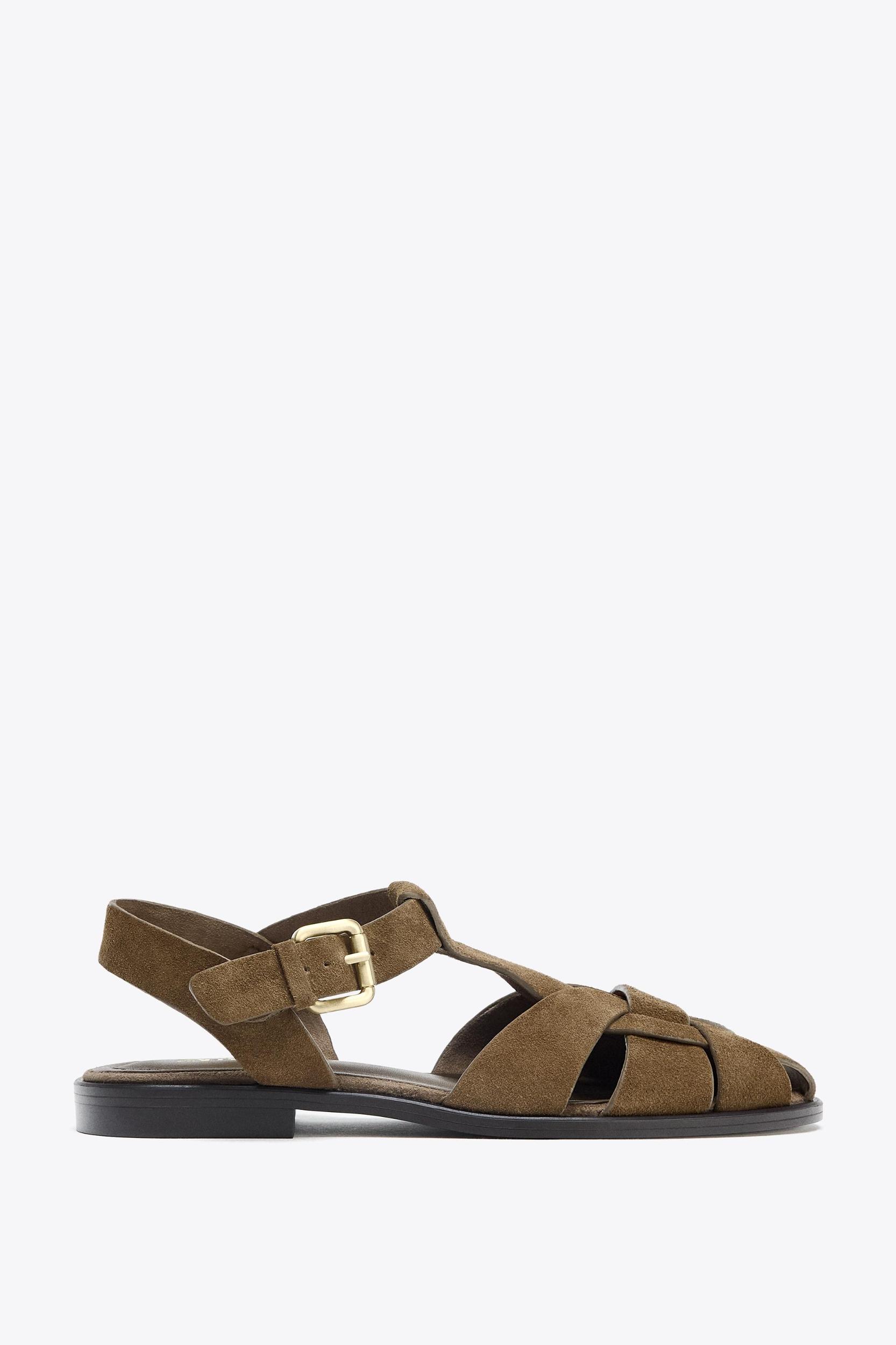 SPLIT LEATHER FISHERMAN SANDALS Product Image