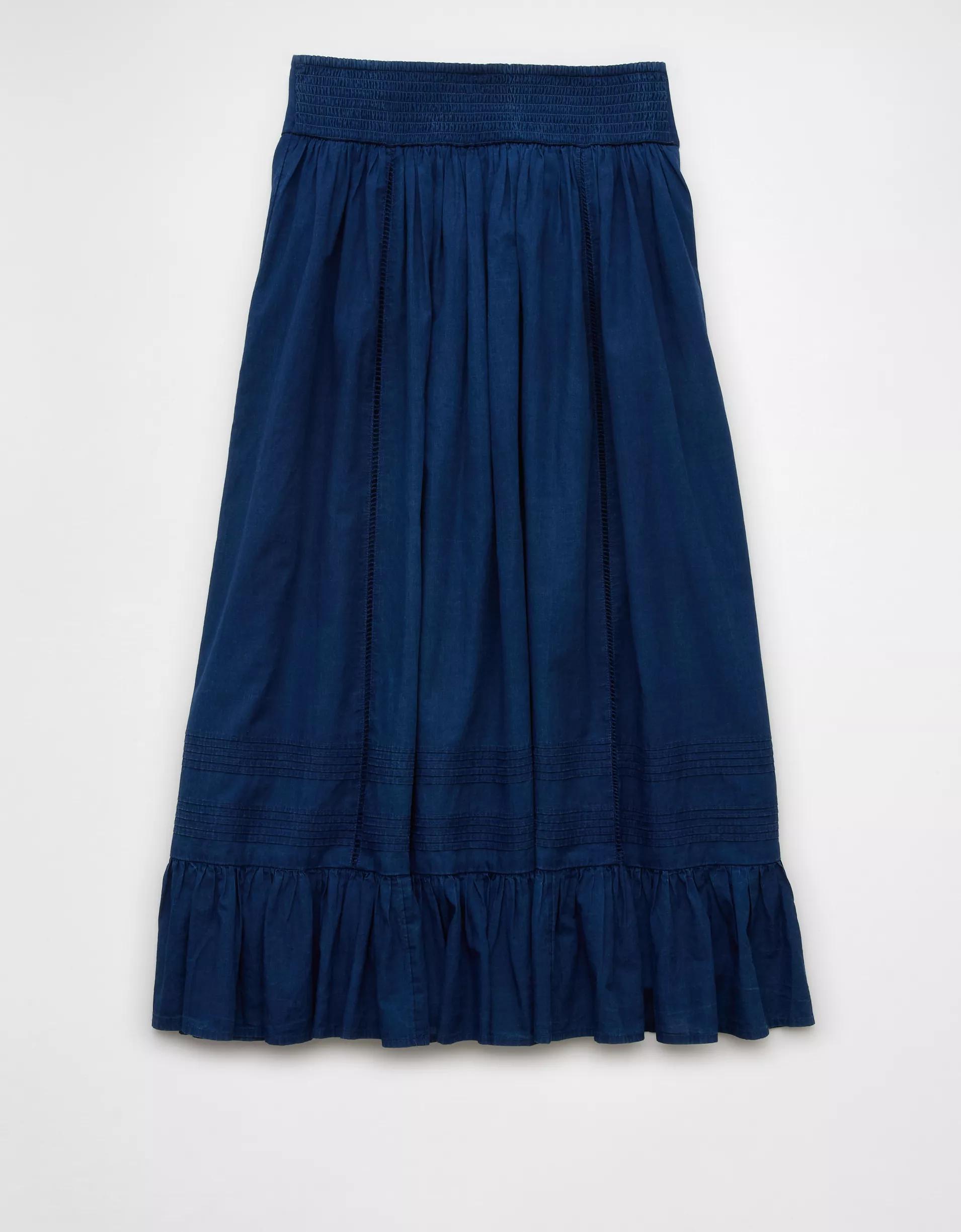 AE High-Waisted Ruffle Maxi Skirt Product Image