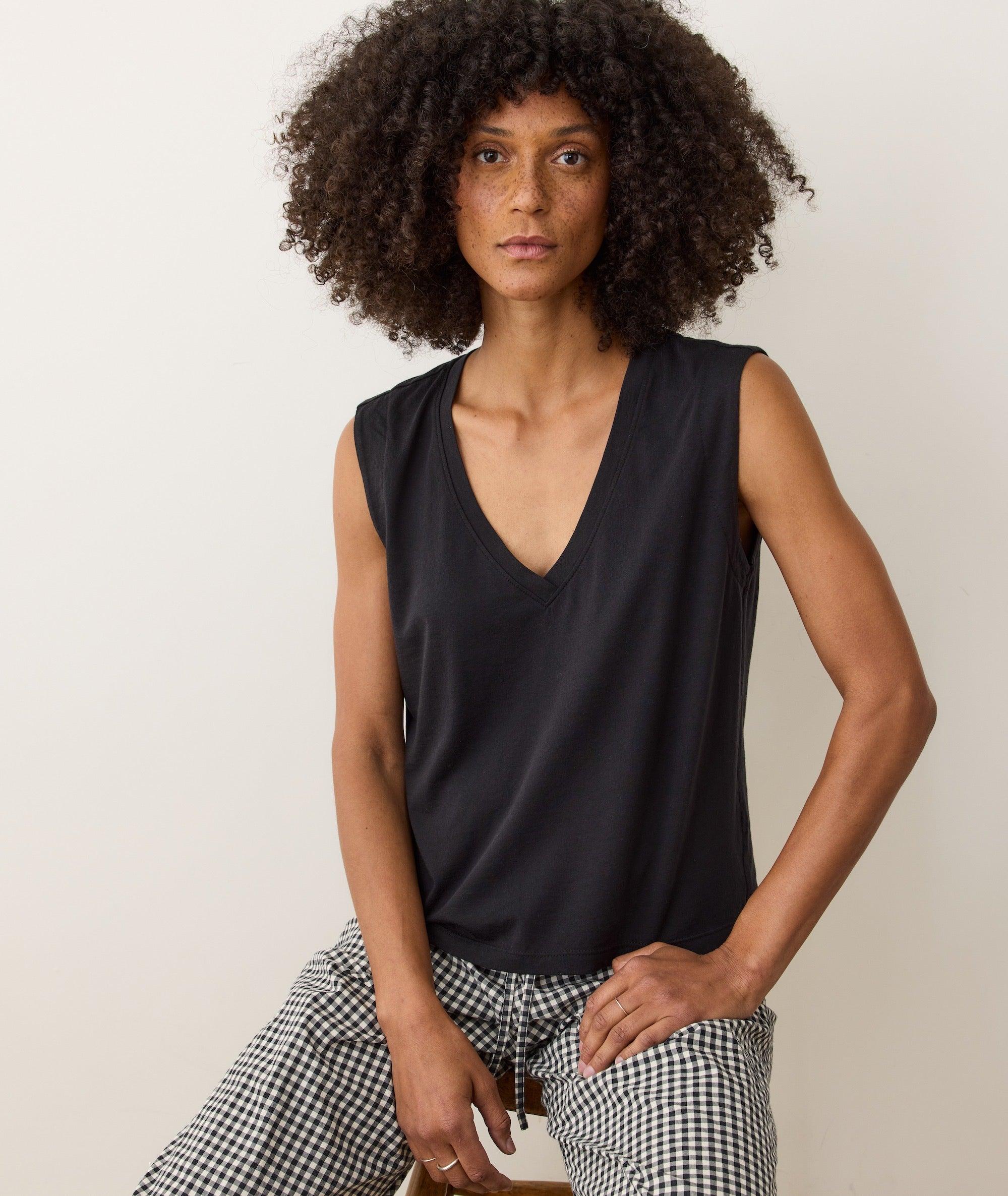 Pima Tissue V-Neck Tank Product Image