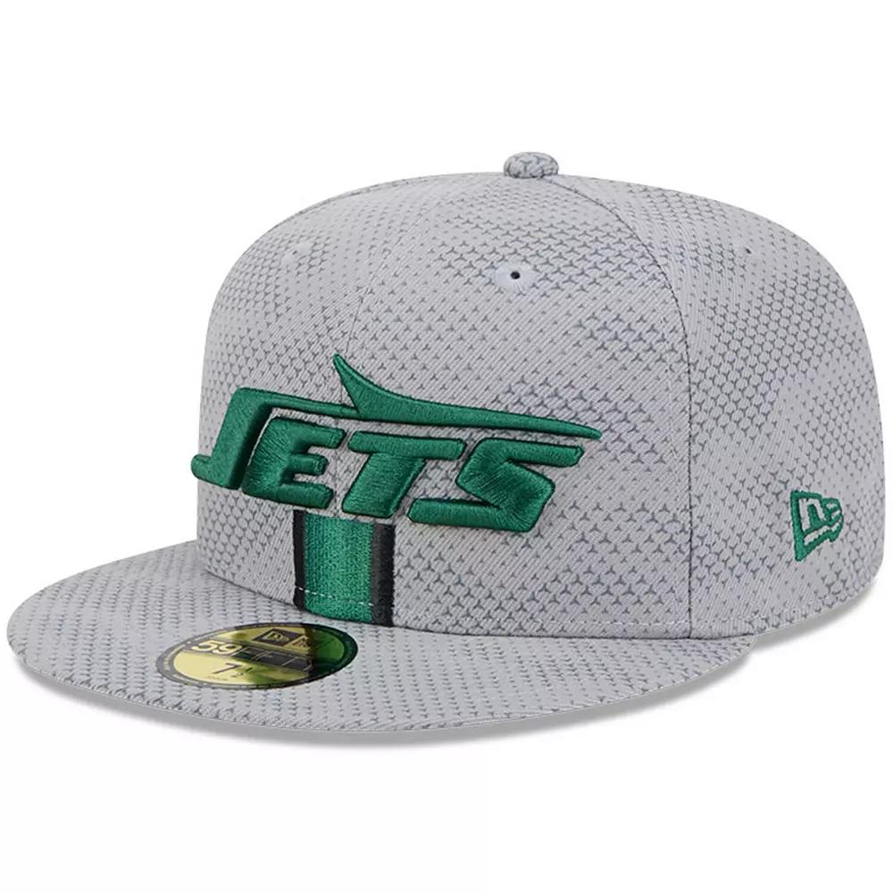 Men's New Era Gray New York Jets 2024 Sideline 59FIFTY Fitted Hat,  Product Image