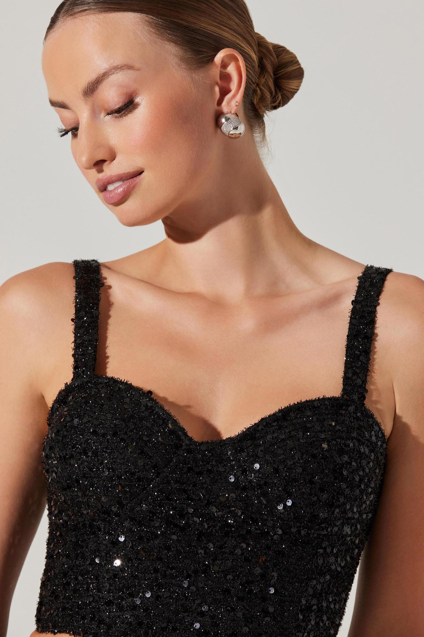 Suiren Sequin Bustier Crop Top Product Image