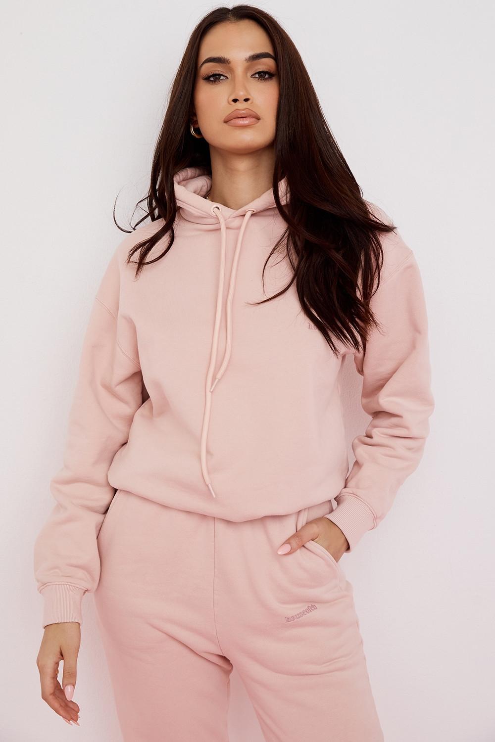 Halo  blush cotton fleece-back oversized hoodie - sale Product Image