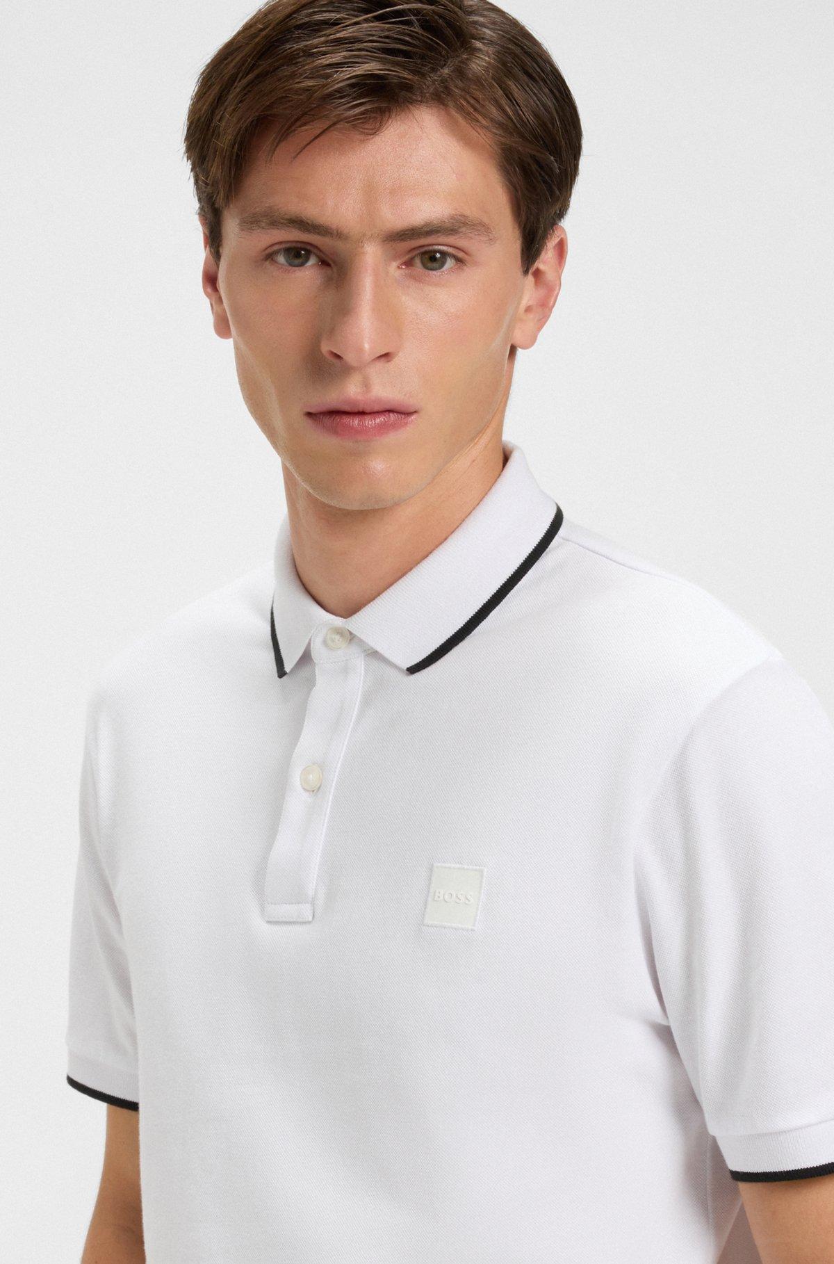 Slim-fit polo shirt in stretch-cotton piqué Product Image