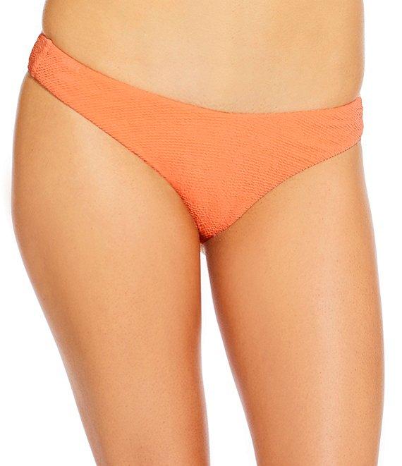 GB Solid Scrunchie Texture Extra High Leg Scoop Front Swim Bottom Product Image