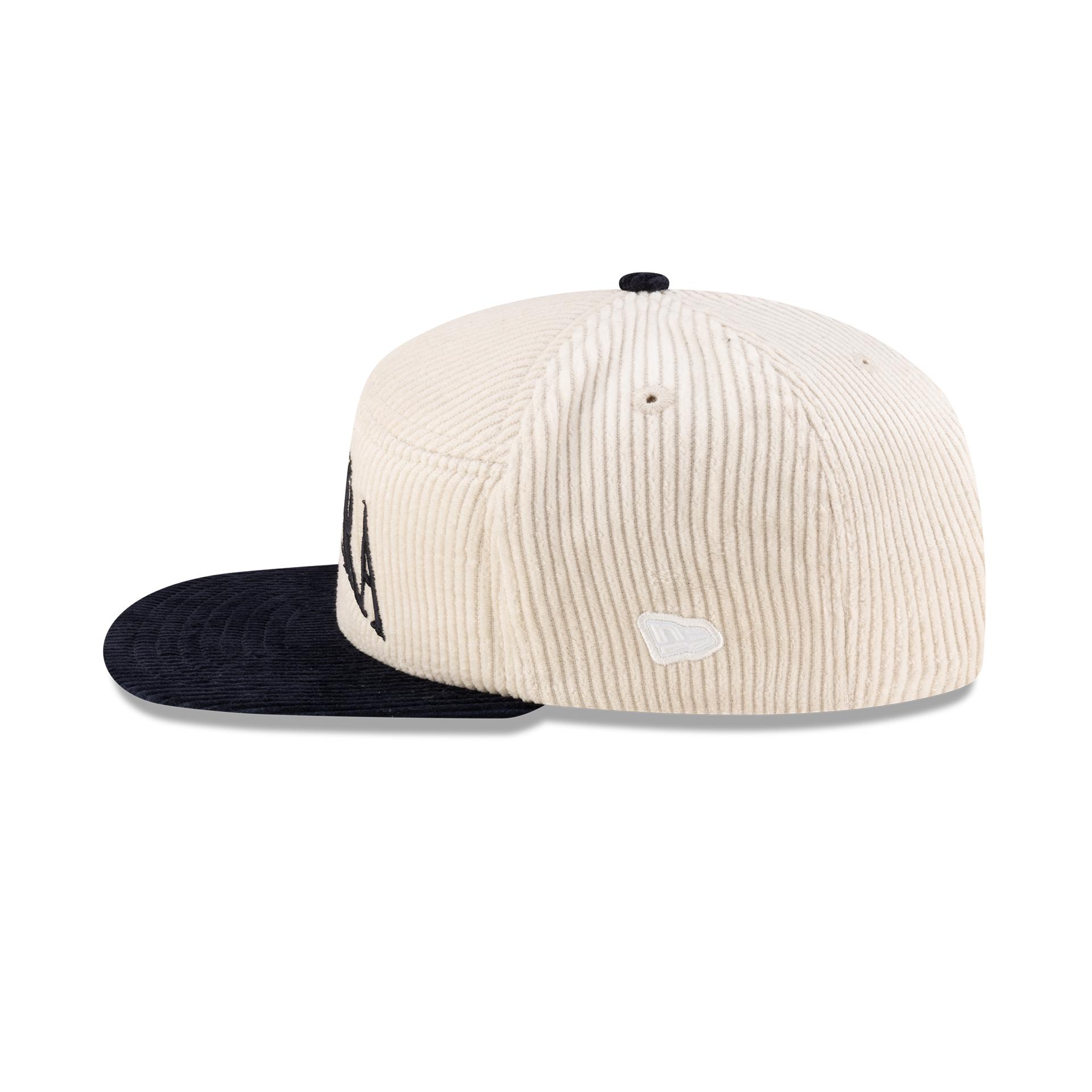 New Era Branded Paragon Corduroy Chrome White Split Panel 9FIFTY Snapback Hat Male Product Image