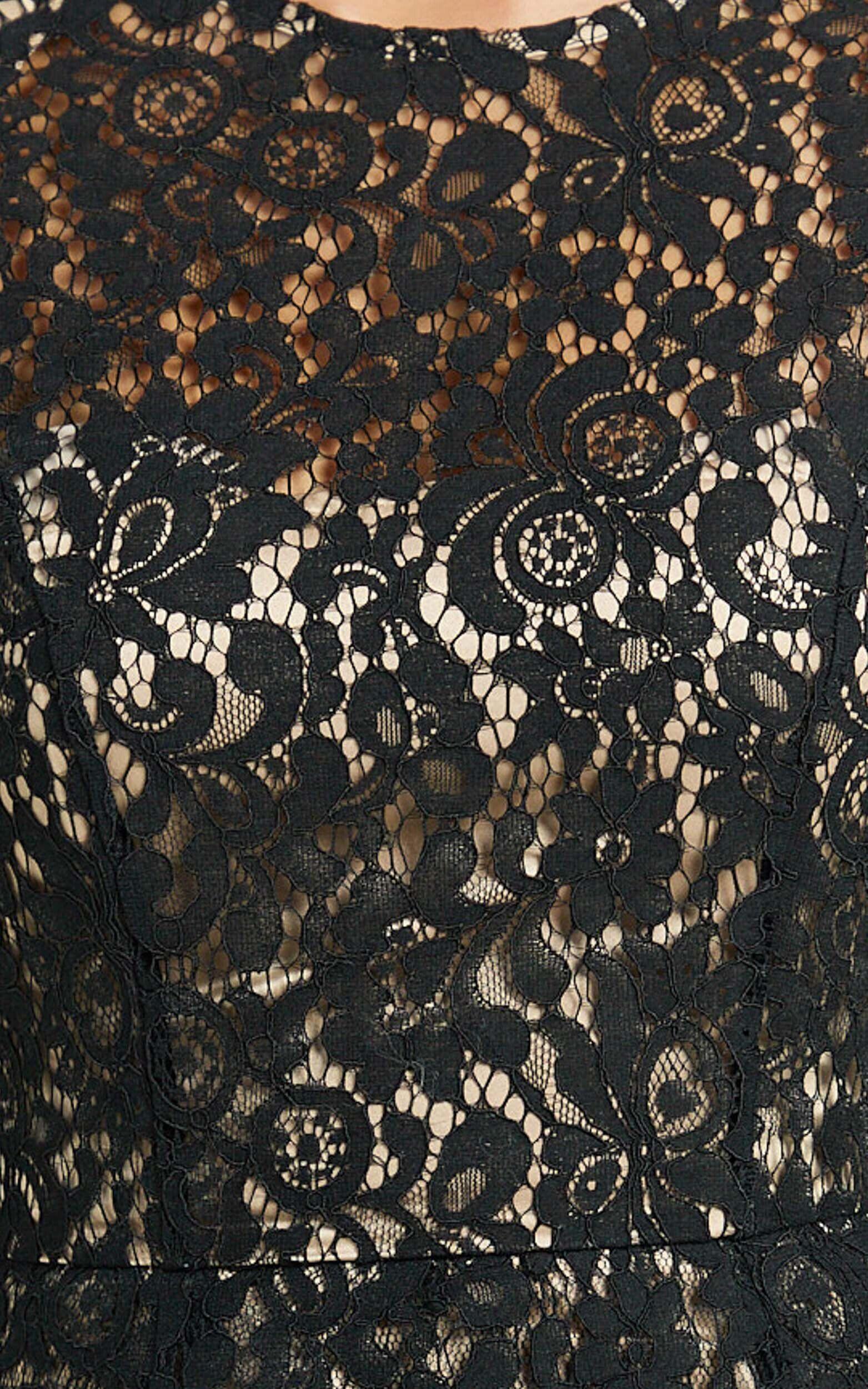 Ness Mini Dress - Long Sleeve Lace Fit And Flare Dress in Black Product Image