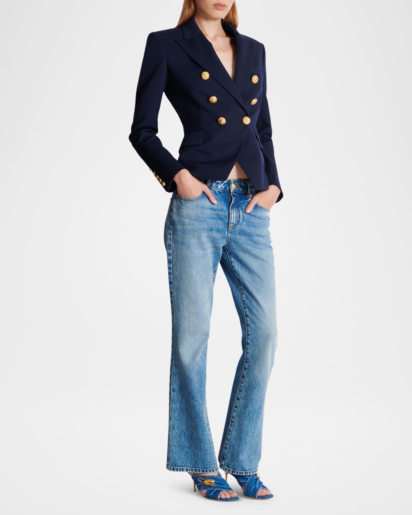 6-Button Fitted Wool Jacket Product Image