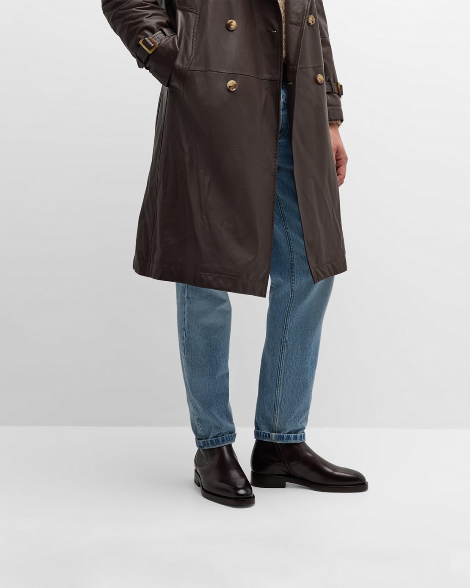 Men's Polished Calfskin Dress Boots Product Image