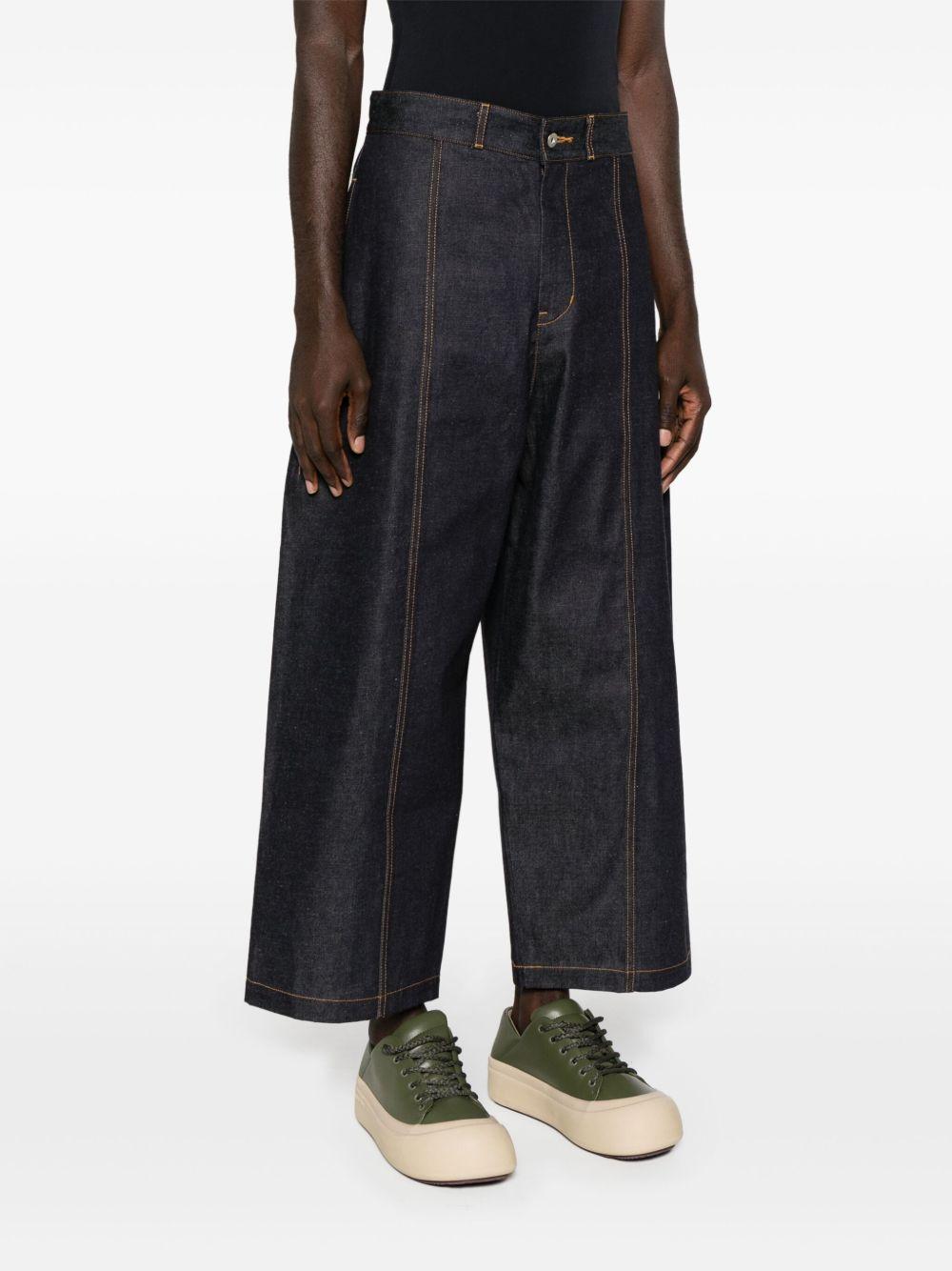 seam-detail wide-leg jeans Product Image