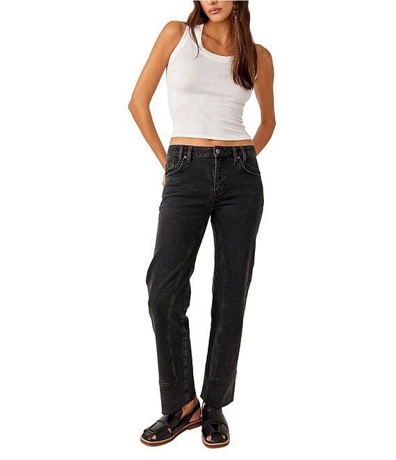 Free People Risk Taker High Rise Straight Leg Jeans Product Image