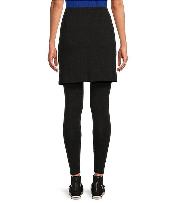 Eileen Fisher Stretch Jersey Knit Skirted Ankle Leggings Product Image