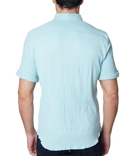 Robert Graham Hammond Stretch Knit Short Sleeve Woven Shirt Product Image