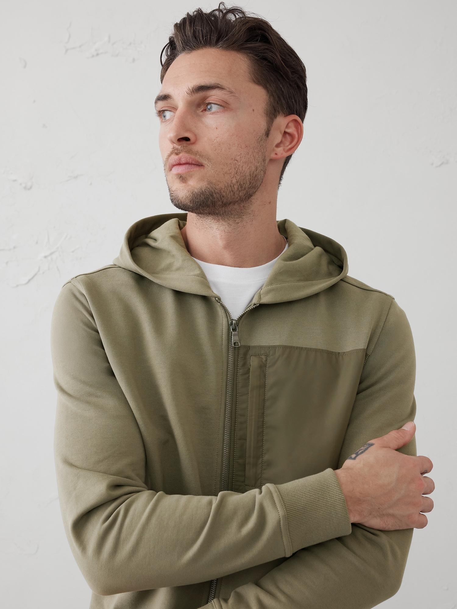 Mixed Media Zip Hoodie Product Image