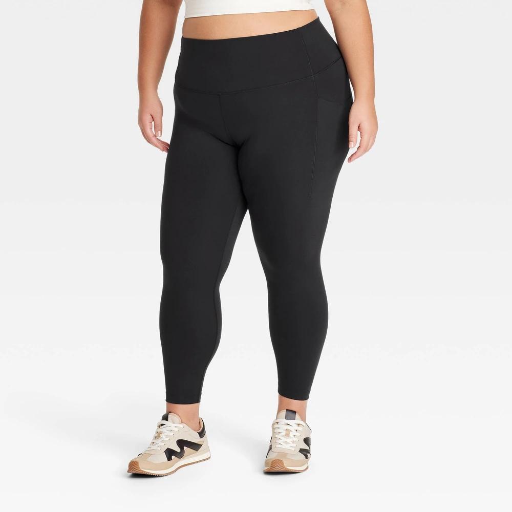 Women's Dynamic Flex High-Rise Pocketed 7/8 Leggings - All In Motion™ Black M Product Image