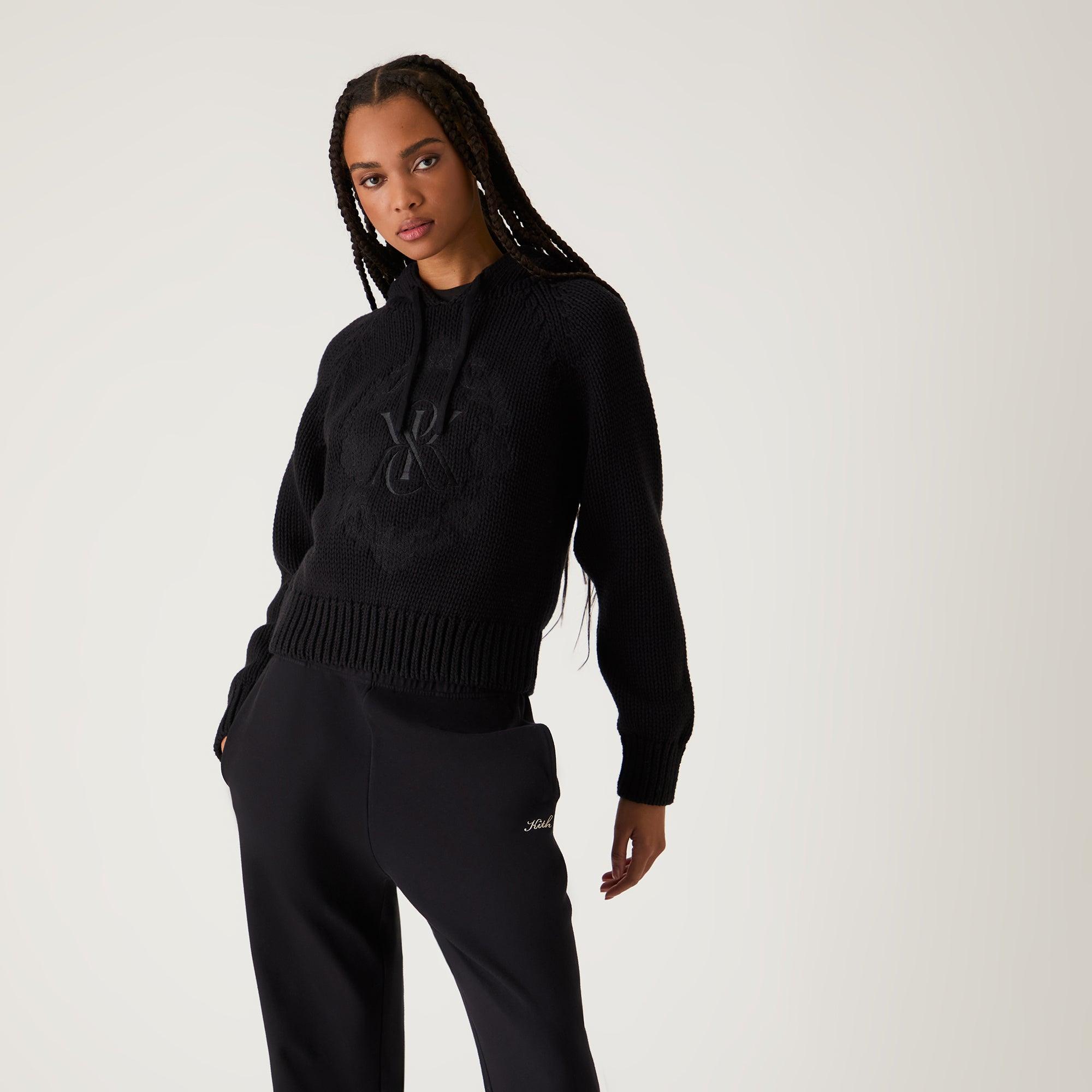 Kith Women Celyse Crest Sweater Hoodie - Black Female Product Image