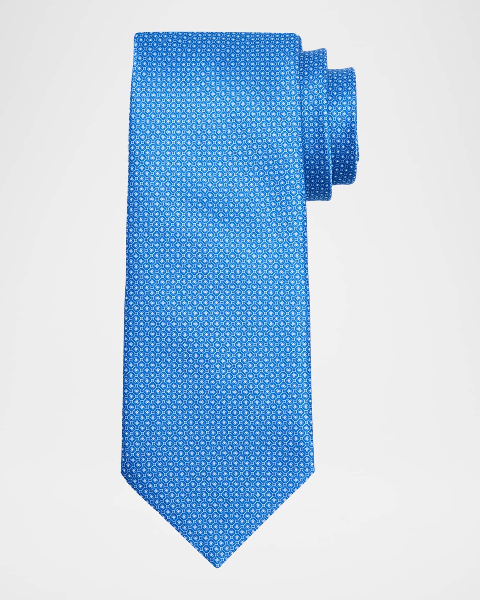 Men's Micro-Medallion Silk Tie Product Image