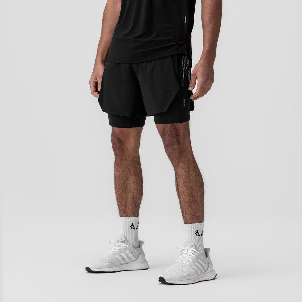 0953. Aerotex™ Hybrid Liner Short - Black/Black Male Product Image