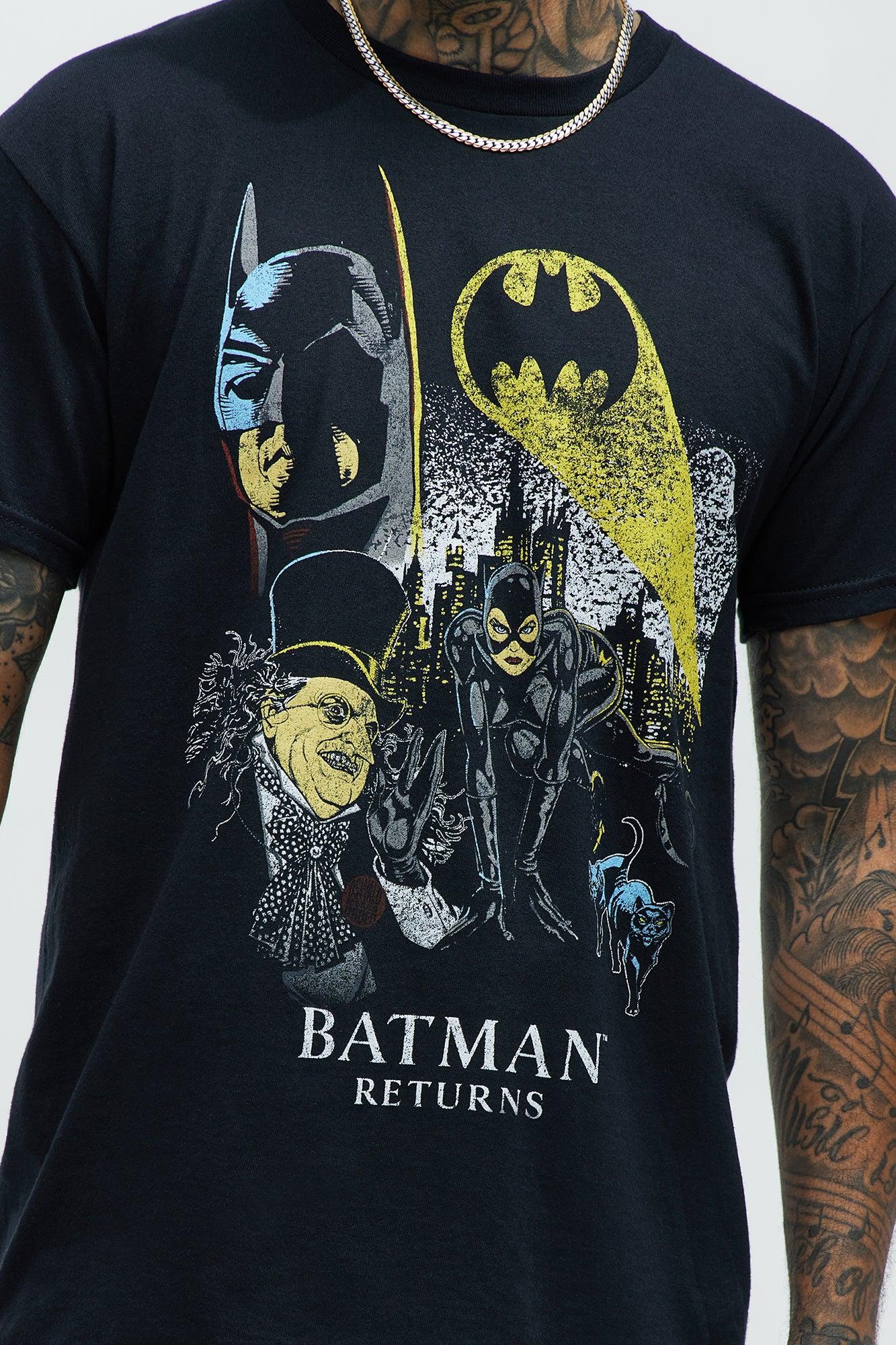DC Batman Returns Poster Short Sleeve Tee - Black Product Image