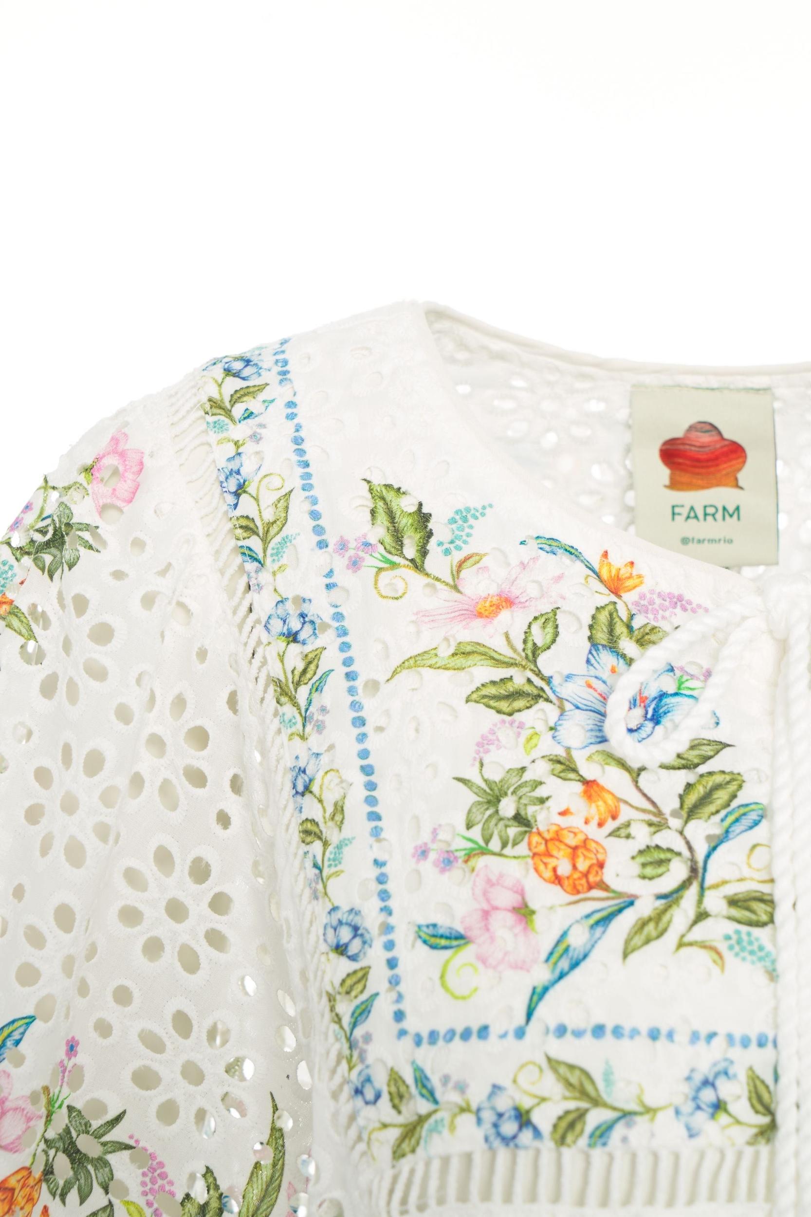 Mini dress with perforated embroidery Product Image