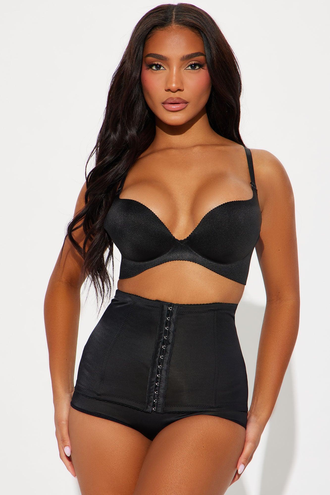Giving Curves Waist Cinching Shapewear Panty - Black Product Image