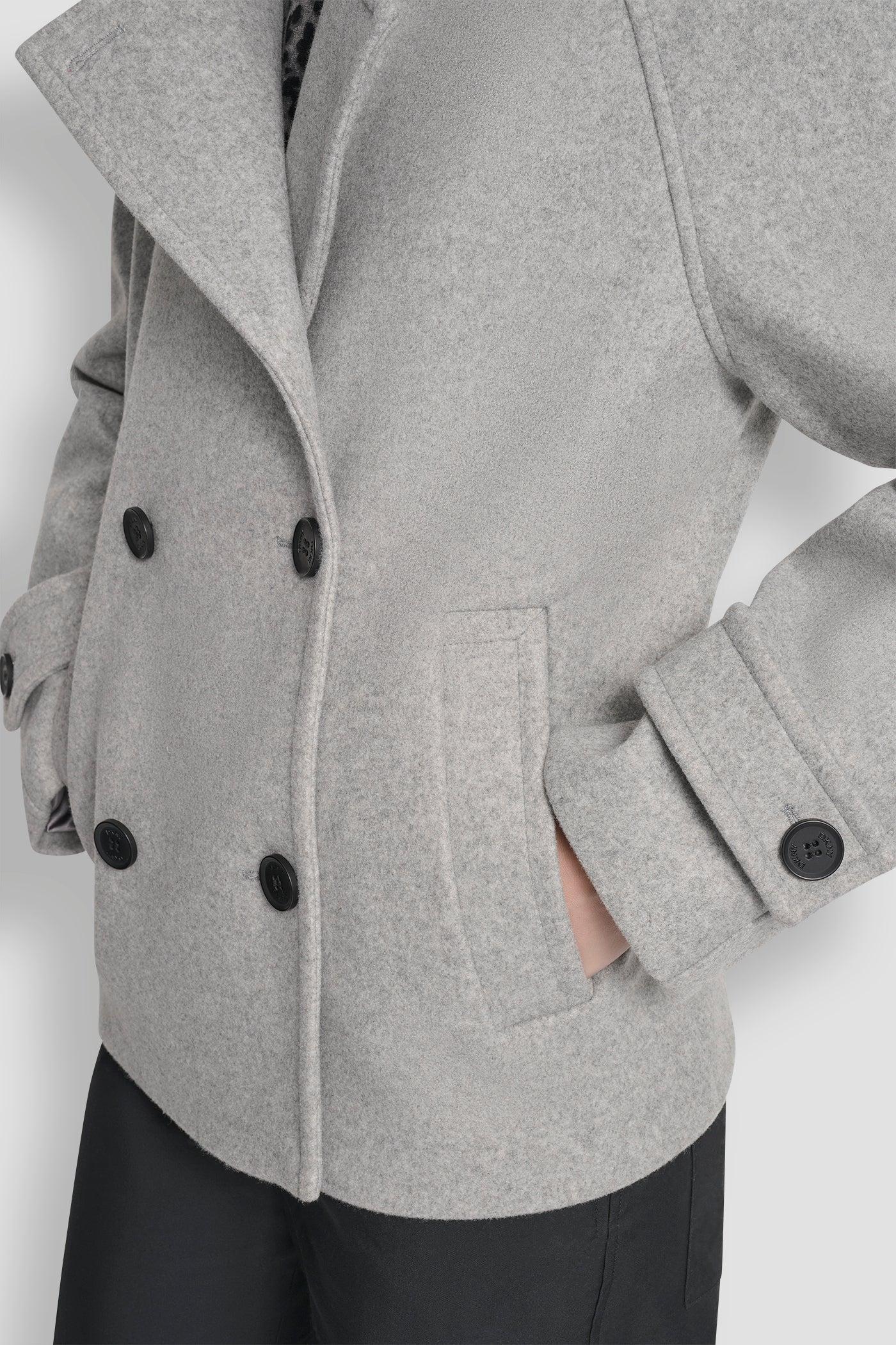 SHORT FAUX WOOL JACKET Product Image