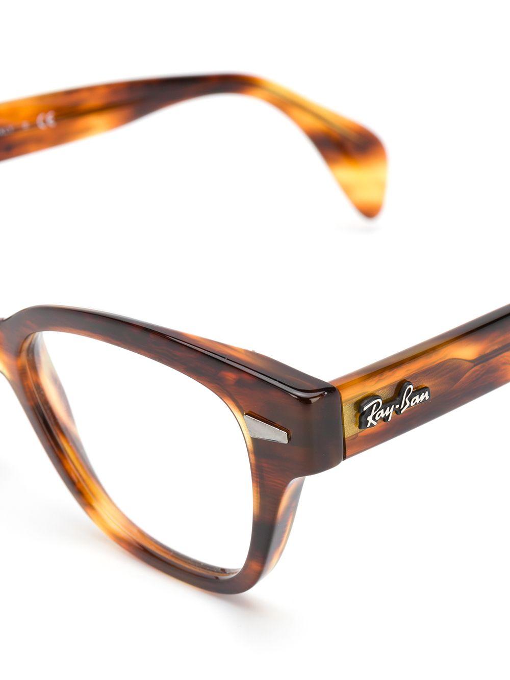 square frame tortoise-shell glasses Product Image