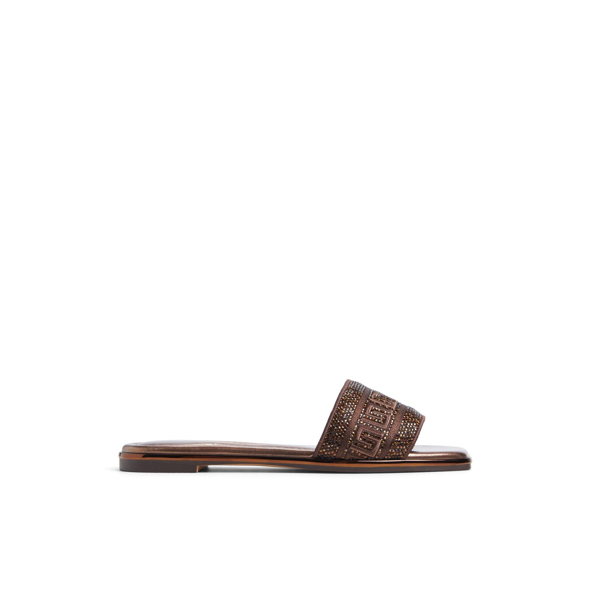 Oceania Dark Brown Women's Flat Sandals | ALDO US Product Image