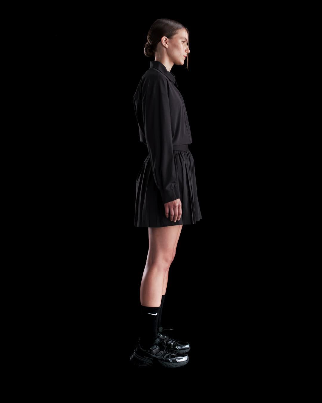 Nike Womens 24.7 PerfectStretch Dri-FIT High-Waisted Loose Pleated Shorts | IB2346-010 Product Image