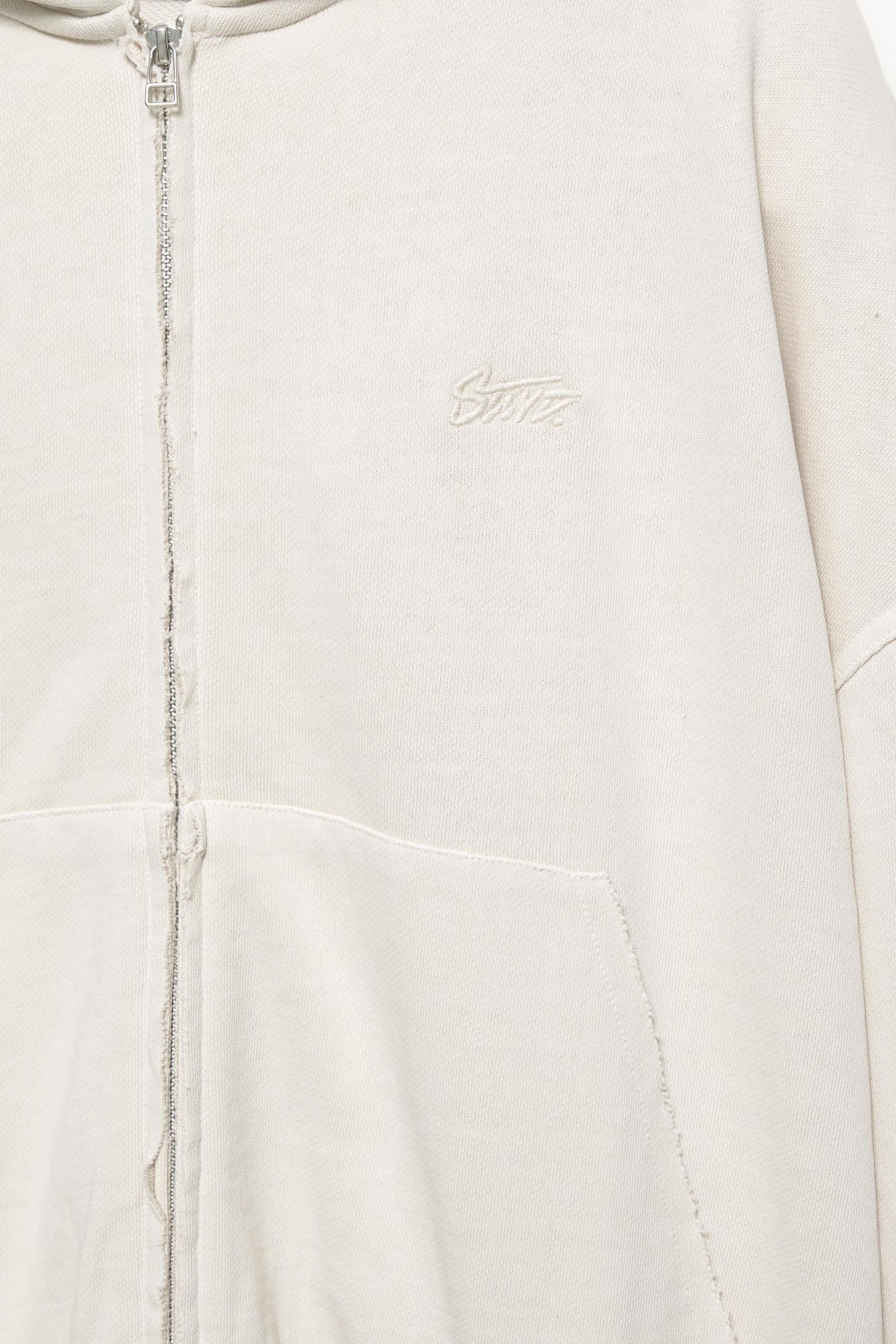 Frayed zip-up hoodie Product Image