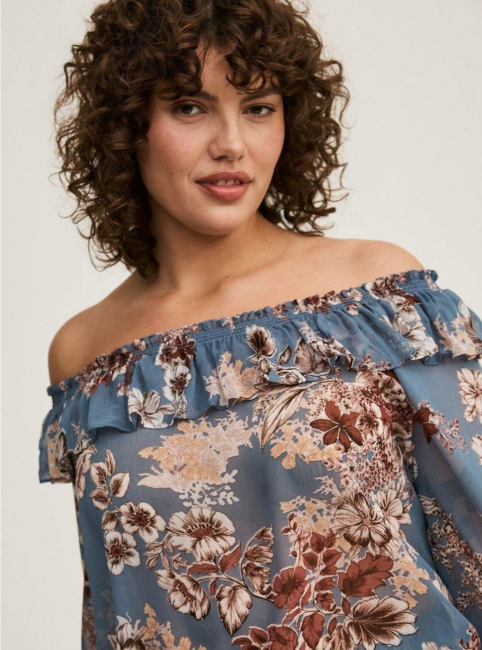 Off-Shoulder Ruffle Top Product Image