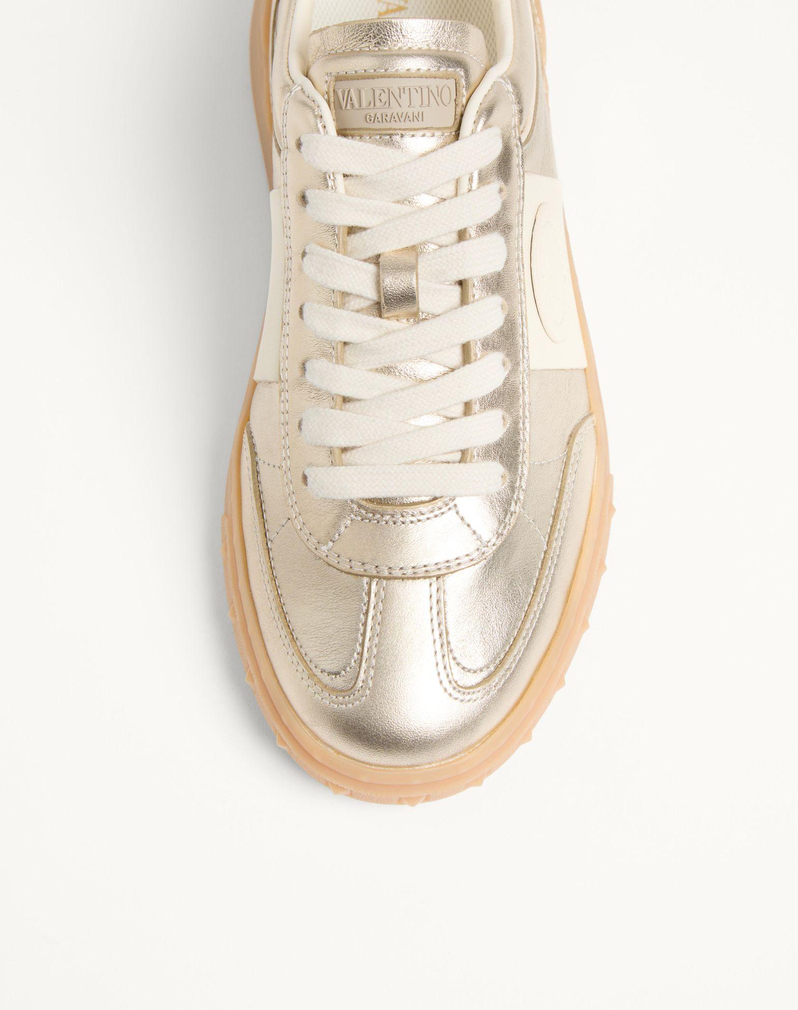 Upvillage Trainer In Laminated Calfskin With Nappa Calfskin Leather Band Product Image
