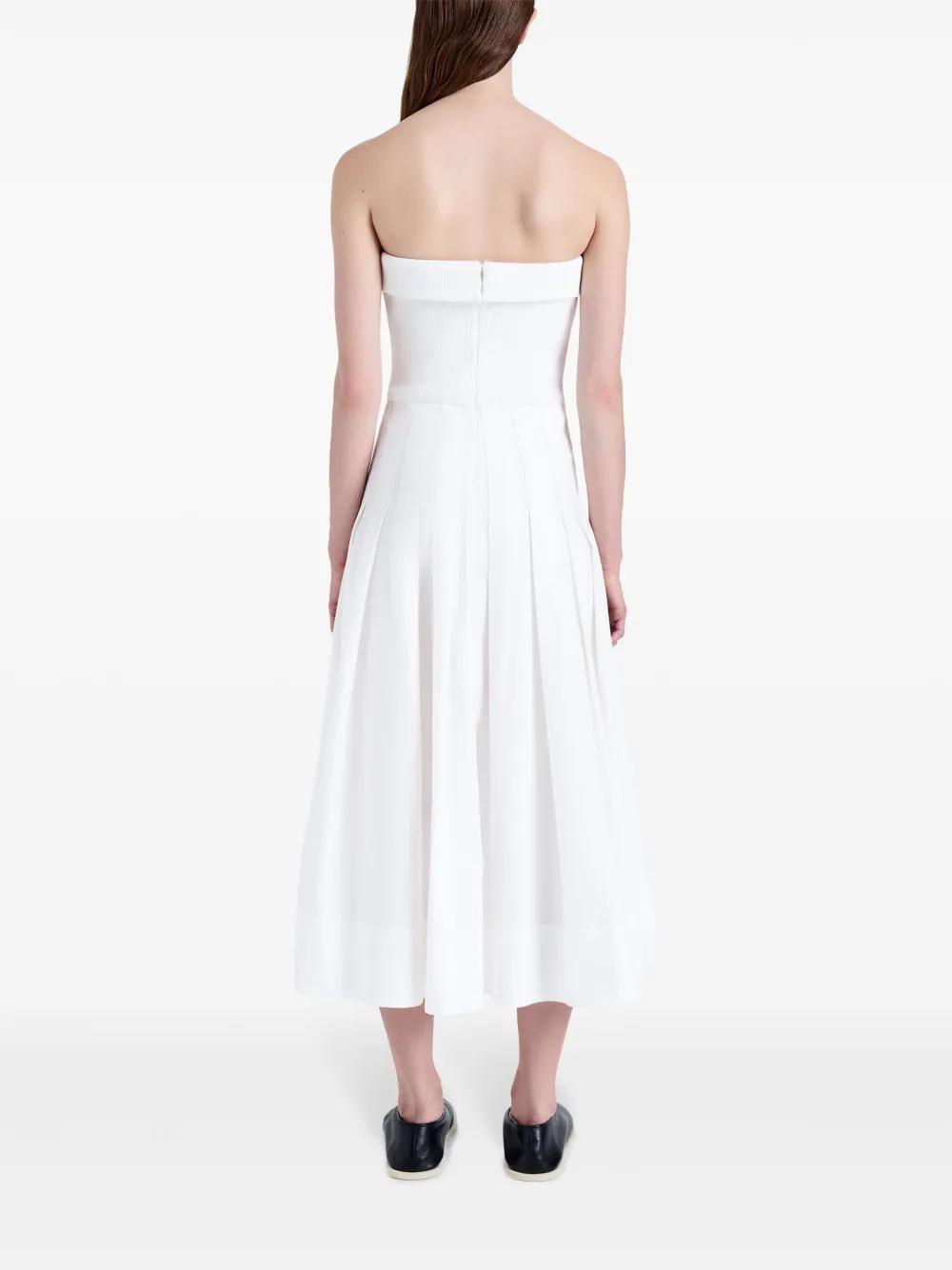 strapless cotton midi dress Product Image
