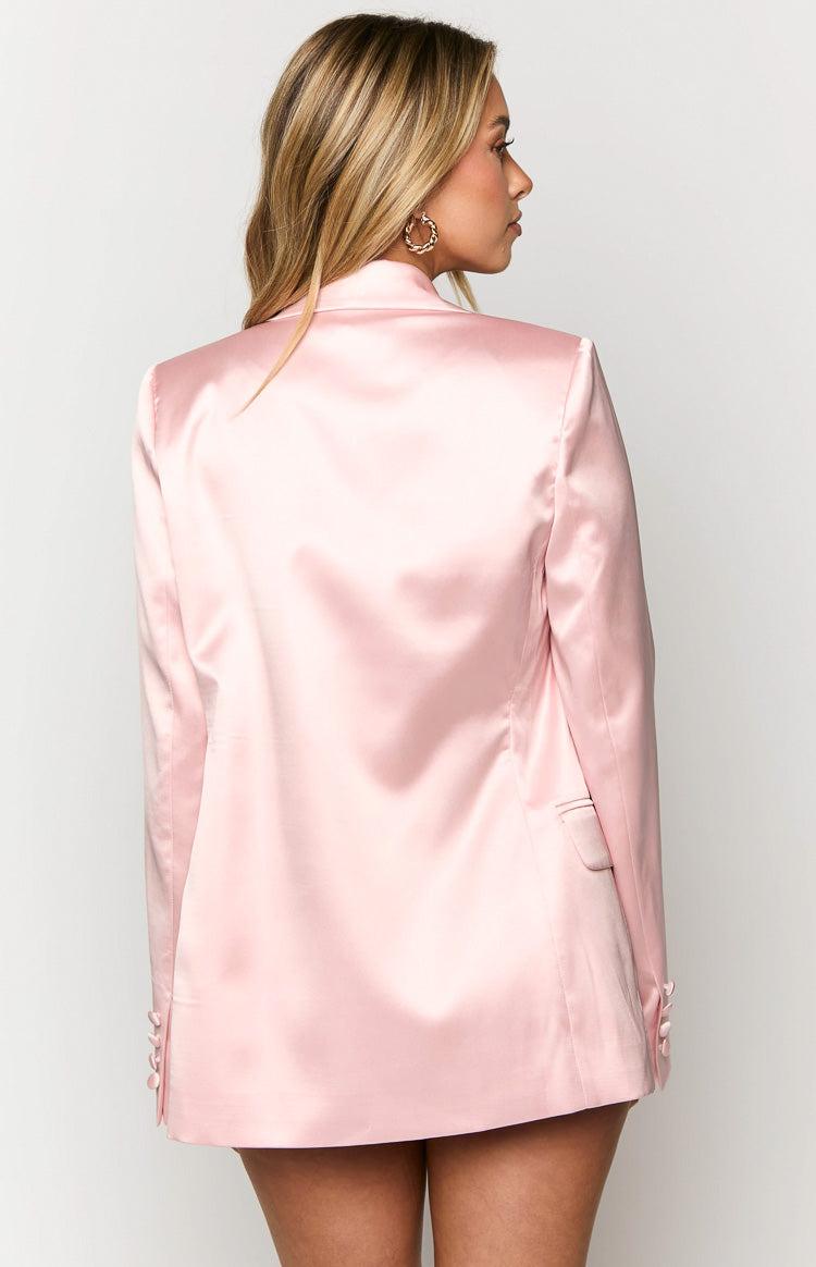 Rose Pink Satin Blazer Baby Product Image