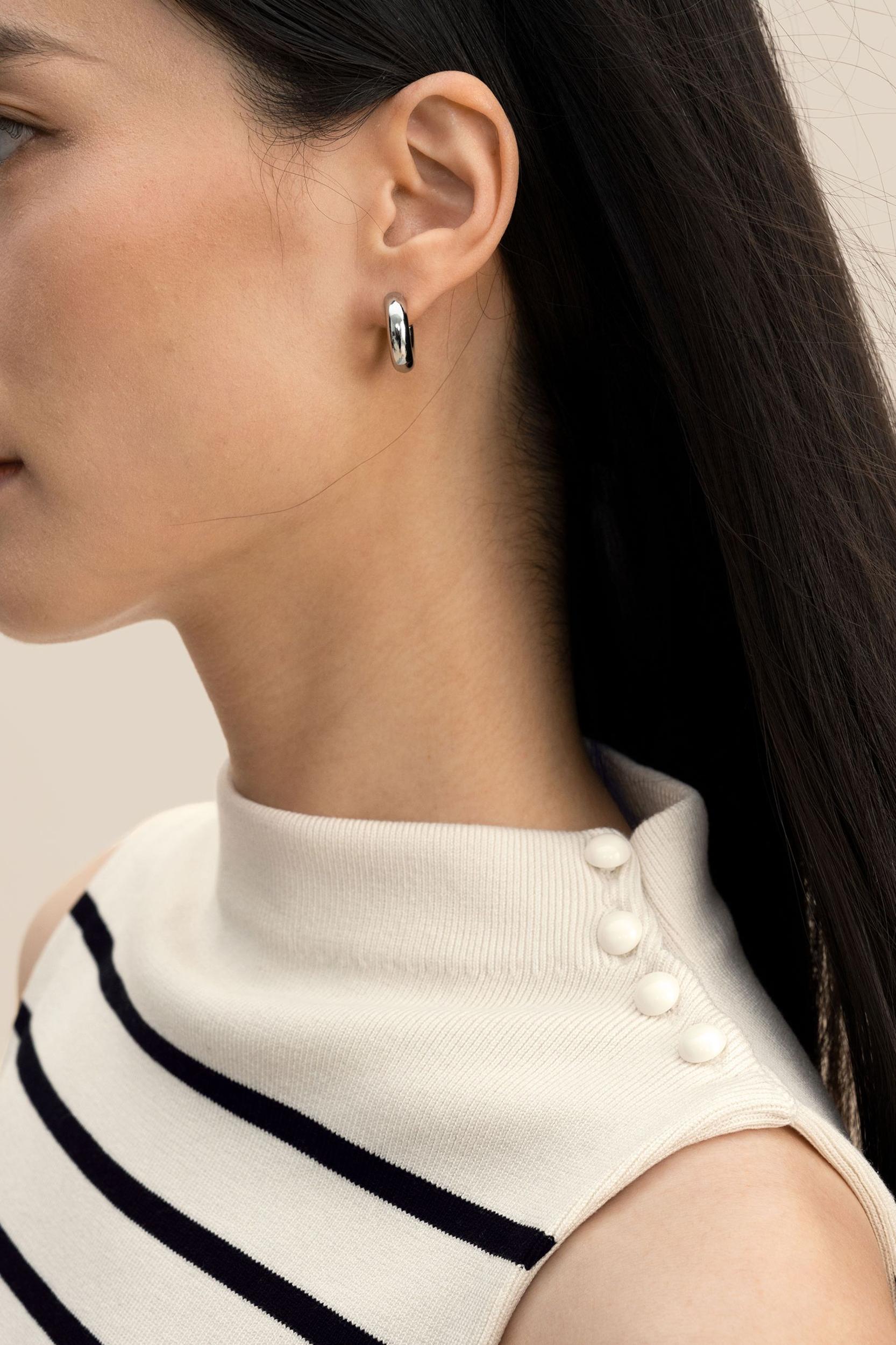 Cropped Spun Silk Strip Sweater Product Image