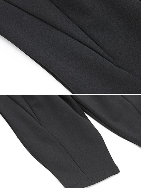 Simple Harem Pants Loose Elasticity Solid Color Casual Pants Bottoms Product Image