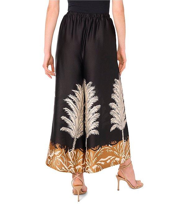 Vince Camuto Leaf Print Wide Leg Ankle Coordinating Pants Product Image