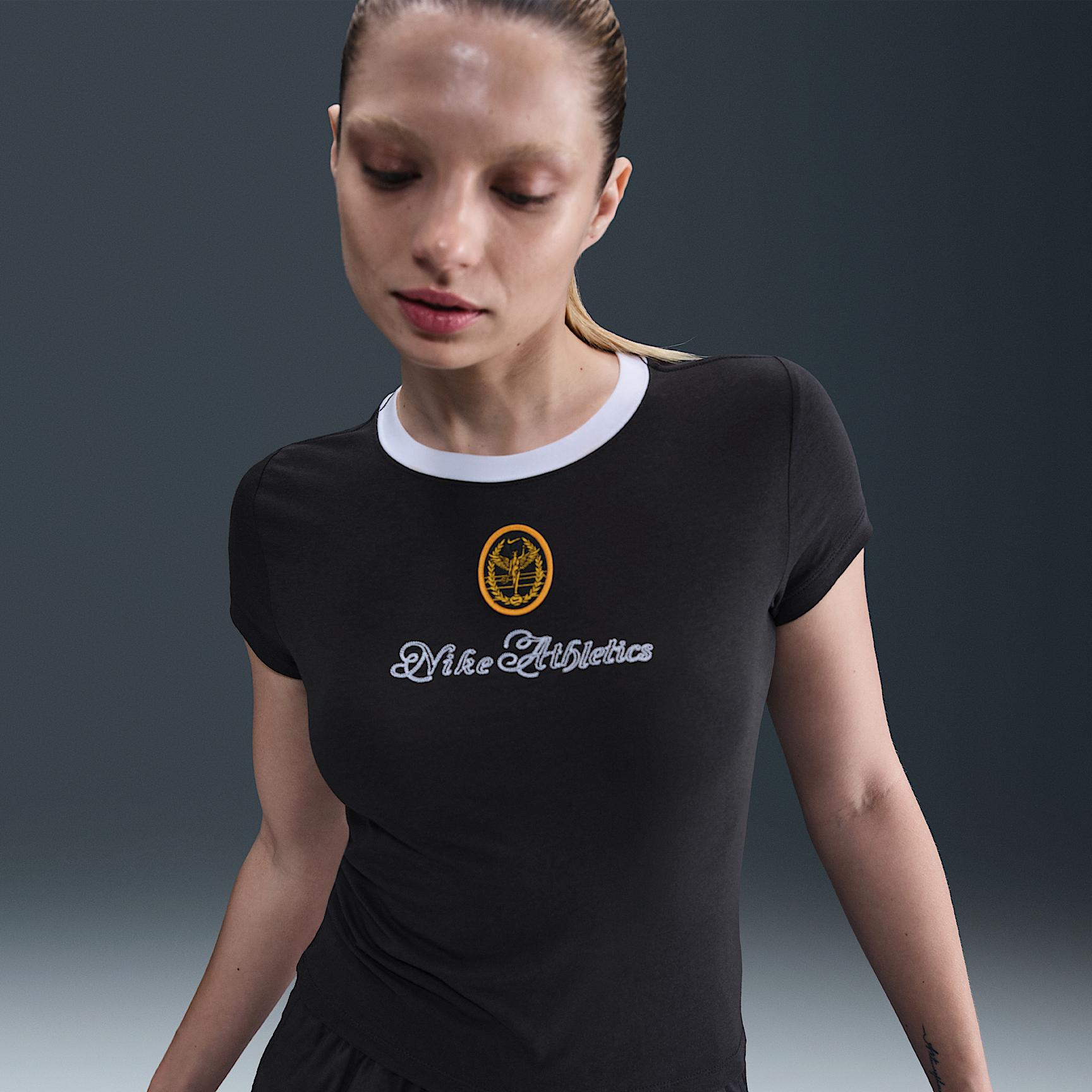 Womens Nike Sportswear Chill Knit Slim Cropped T-Shirt | IH7805-133 Product Image