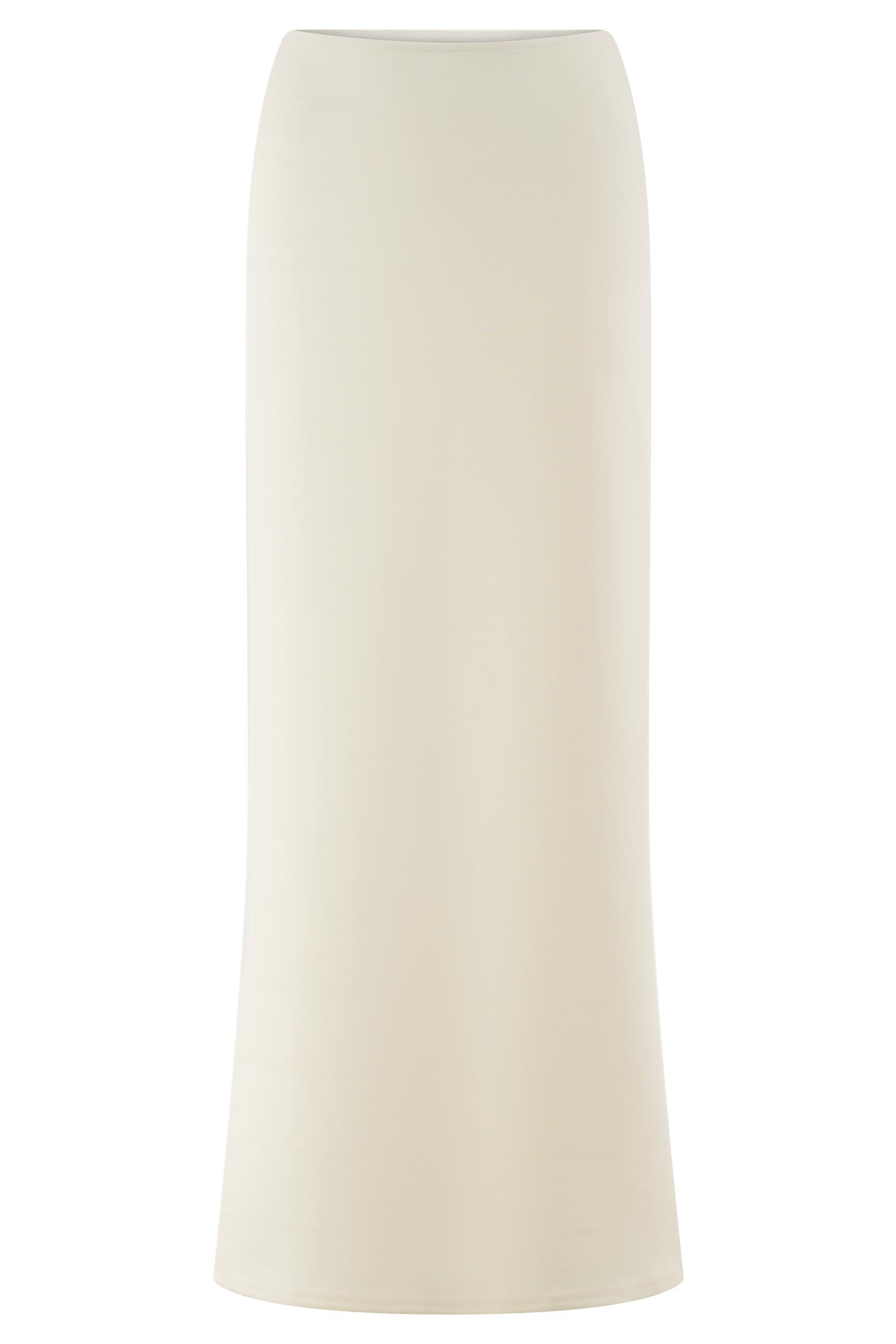 Eris Scuba Jersey Maxi Skirt - Ivory Product Image