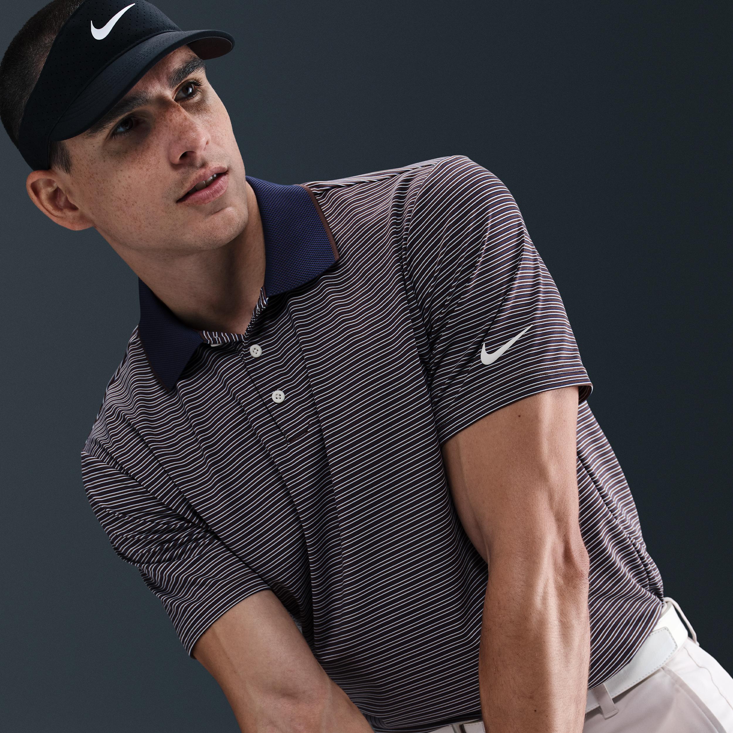 Nike Mens Tour Dri-FIT Striped Golf Polo | FZ7479-237 Product Image