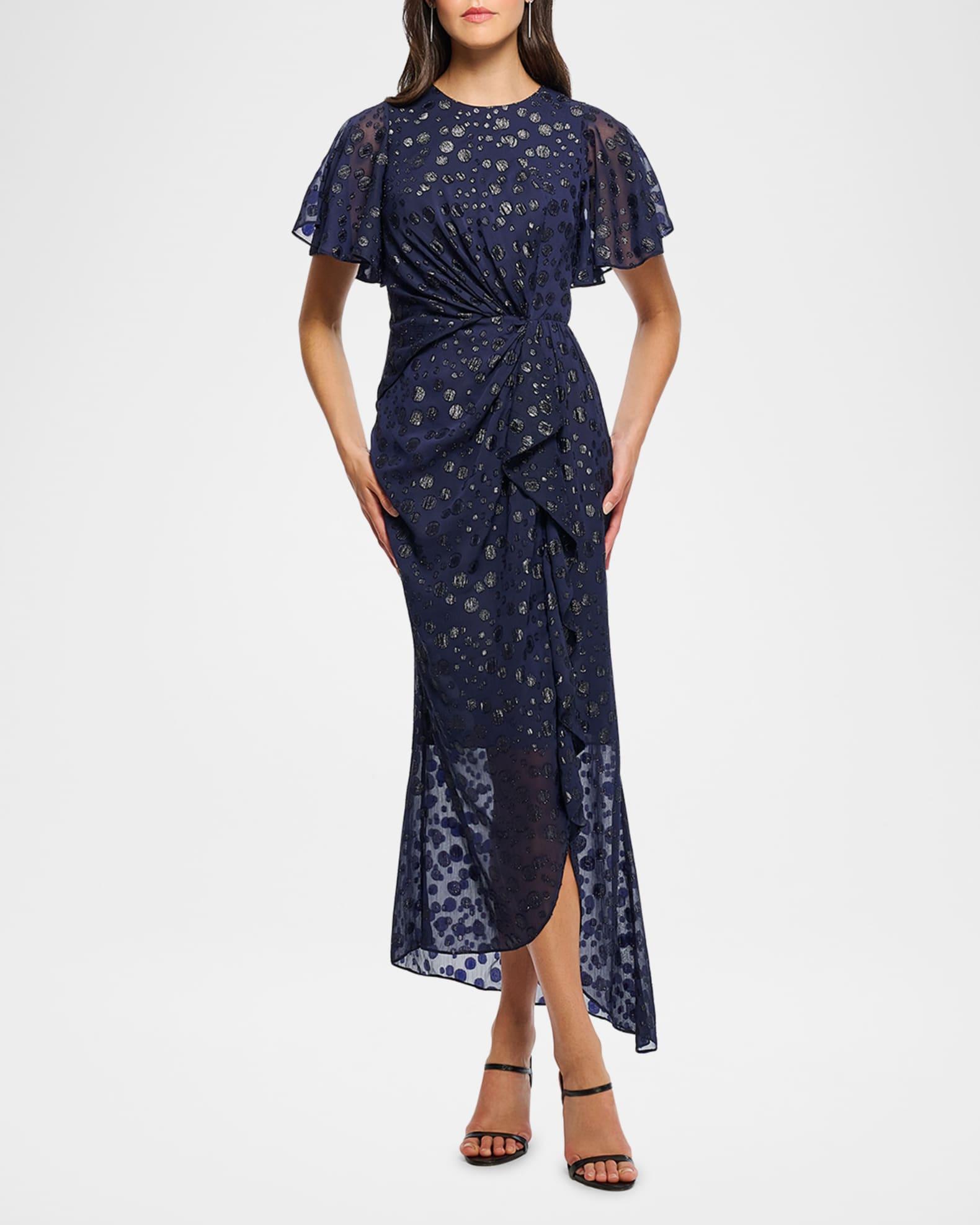 Gentry Twist-Front Fil Coupe Maxi Dress Product Image