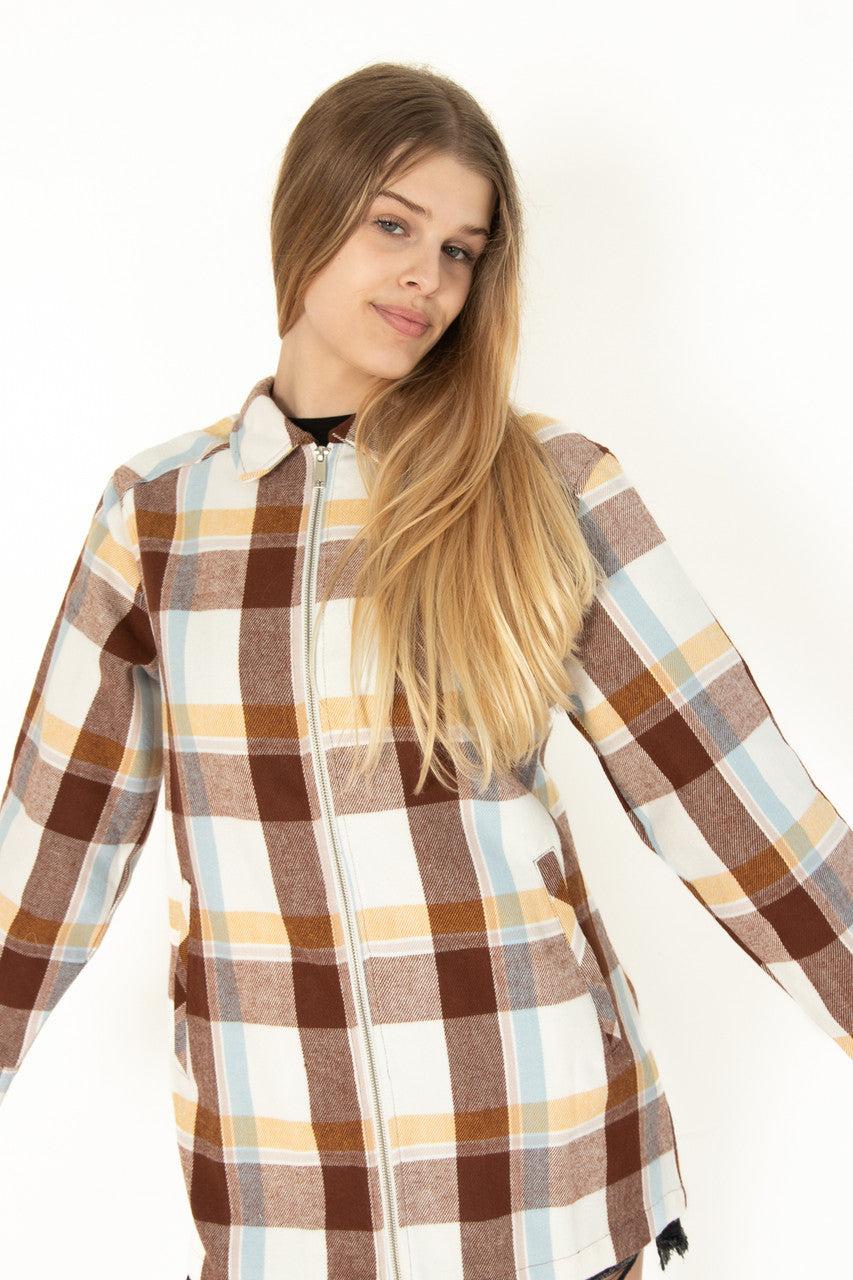 Plaid Zip Shacket Product Image