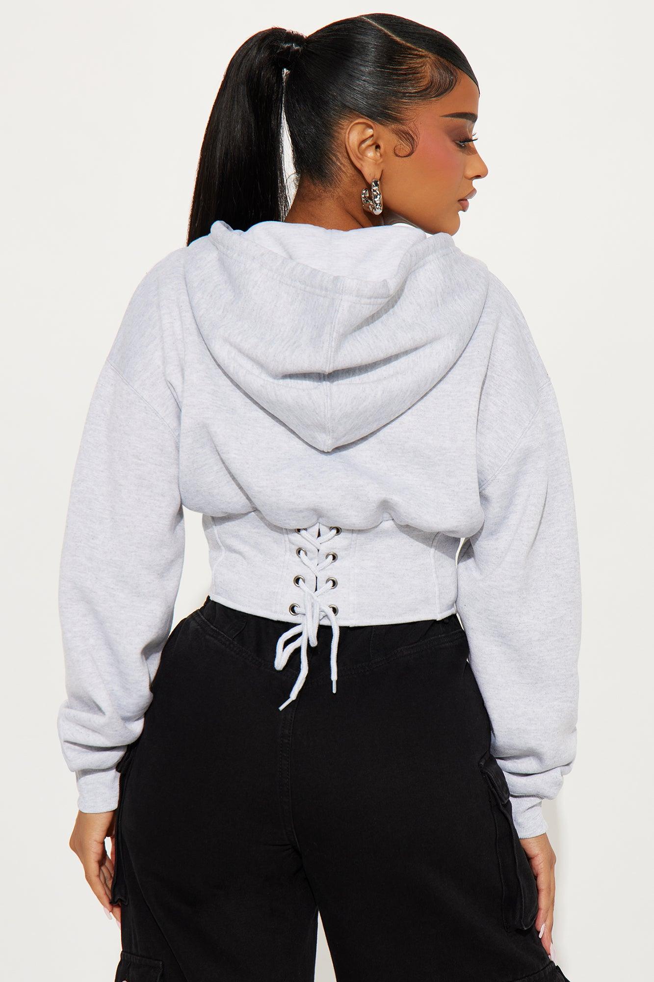 Always A Raider Corset Hoodie - Heather Grey Female Product Image