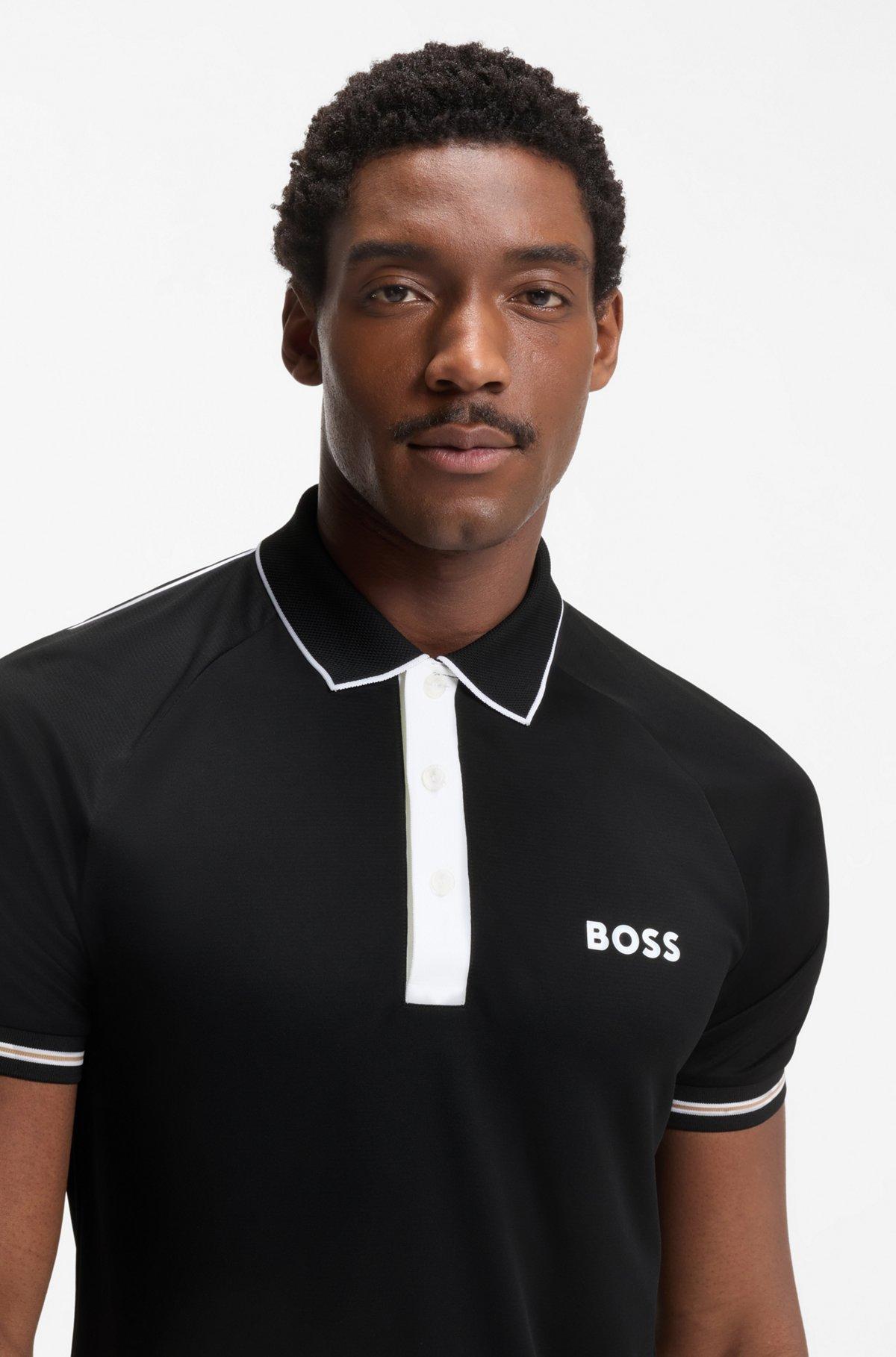 Active slim-fit polo shirt with moisture management Product Image